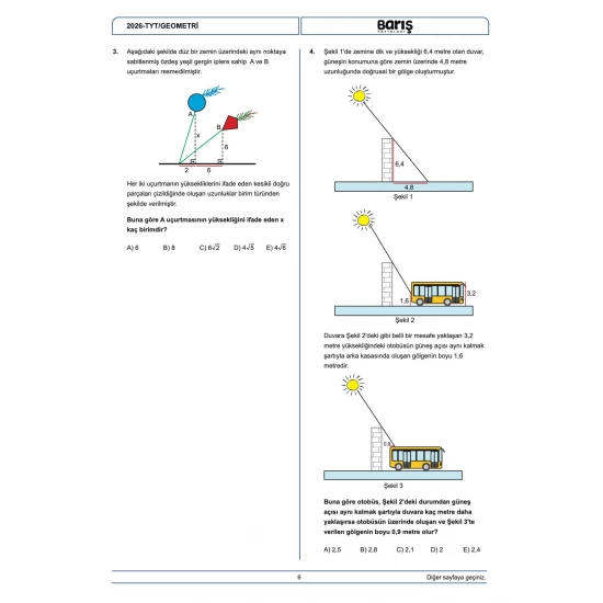 Barış Yayınları TYT-AYT Geometri Denemesi 10 Adet TYT 10 Adet AYT