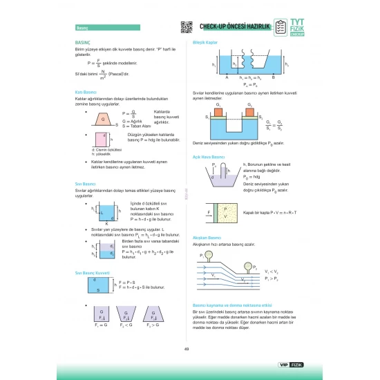 VİP Fizik TYT Fizik Check-Up Fizik Konu Tekrarları Soru Çözümleri VİP Fizik Yayınları