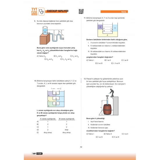 VİP Fizik TYT Fizik Check-Up Fizik Konu Tekrarları Soru Çözümleri VİP Fizik Yayınları