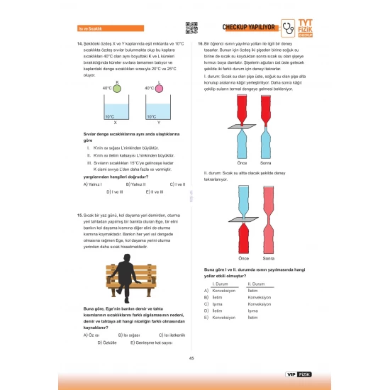 VİP Fizik TYT Fizik Check-Up Fizik Konu Tekrarları Soru Çözümleri VİP Fizik Yayınları