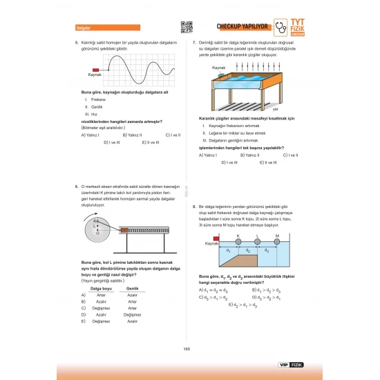VİP Fizik TYT Fizik Check-Up Fizik Konu Tekrarları Soru Çözümleri VİP Fizik Yayınları