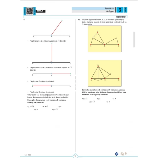 Eyüp B. TYT AYT Geometri Öğreniyorum Üçgenler KR Akademi Yayınları