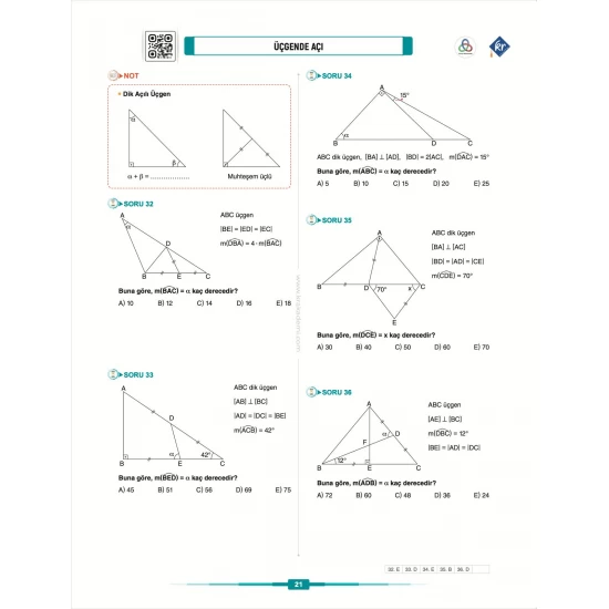 Gerçel Matematik DGS KPSS TYT ALES Geometri Video Ders Kitabı