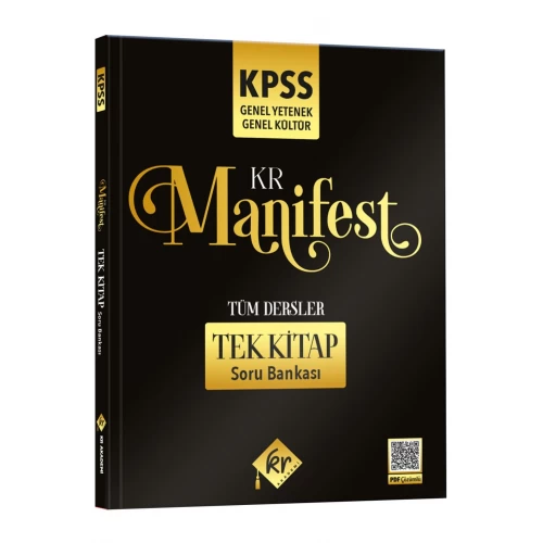 2026 KPSS Genel Yetenek Genel Kültür Manifest Tüm Dersler Tek Kitap Soru Bankası KR Akademi Yayınları 2026 KPSS Genel Yetenek Genel Kültür Manifest Tüm Dersler Tek Kitap Soru Bankası KR Akademi Yayınları