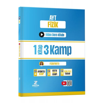 Zeduva Yayınları Fizikfinito AYT Fizik 1 Kitap 3 Kamp Video Ders Kitabı