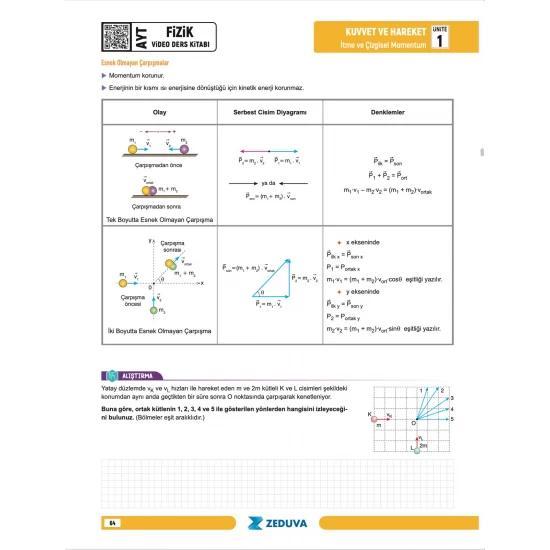 Zeduva Yayınları Fizikfinito AYT Fizik 1 Kitap 3 Kamp Video Ders Kitabı