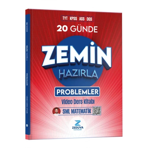 Zeduva Yayınları SML Matematik TYT KPSS AGS DGS 20 Günde Zemin Hazırla Problemler Video Ders Kitabı