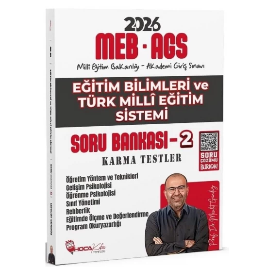 Hoca Kafası Yayınları 2026 MEB-AGS Eğitim Bilimleri ve Türk Millî Eğitim Sistemi Karma Testler - Soru Bankası - 2