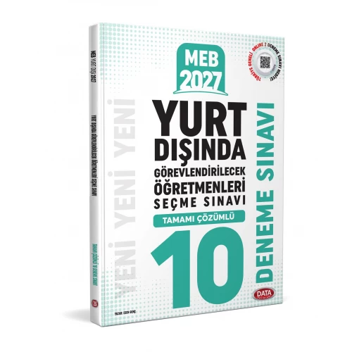 MEB Yurt Dışında Görevlendirilecek Öğretmenleri Seçme Sınavı Tamamı Çözümlü 10 Deneme Sınavı Data Yayınları MEB Yurt Dışında Görevlendirilecek Öğretmenleri Seçme Sınavı Tamamı Çözümlü 10 Deneme Sınavı Data Yayınları
