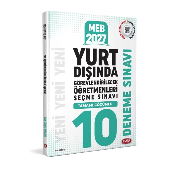MEB Yurt Dışında Görevlendirilecek Öğretmenleri Seçme Sınavı Tamamı Çözümlü 10 Deneme Sınavı Data Yayınları