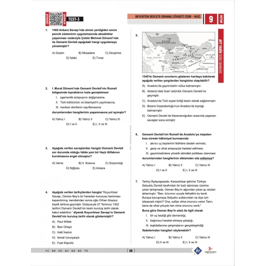 Sadettin Hoca AYT Tarih Soru Bankası - Sadettin Akyayla