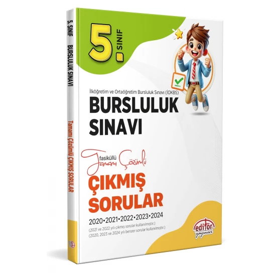 5. Sınıf Bursluluk Tamamı Çözümlü Çıkmış Sorular ve Çözümleri Editör Yayınları