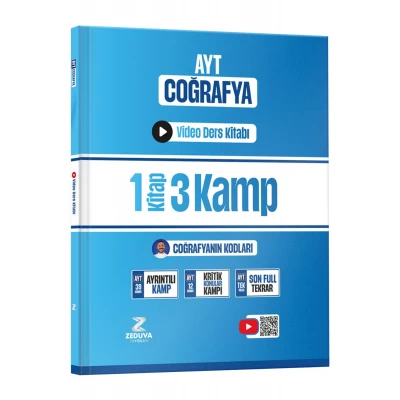 Zeduva Yayınları Coğrafyanın Kodları AYT Coğrafya 1 Kitap 3 Kamp Video Ders Kitabı