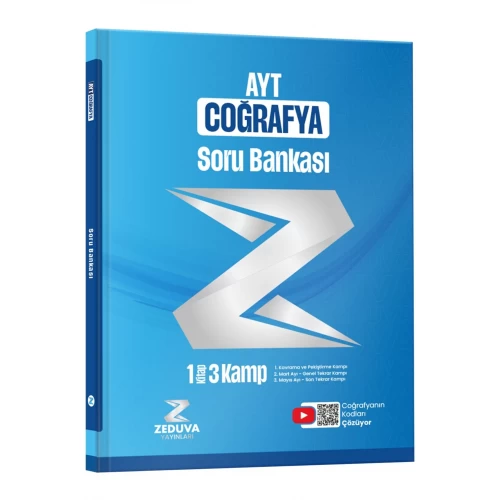 Zeduva Yayınları Coğrafyanın Kodları AYT Coğrafya 1 Kitap 3 Kamp Soru Bankası Zeduva Yayınları Coğrafyanın Kodları AYT Coğrafya 1 Kitap 3 Kamp Soru Bankası