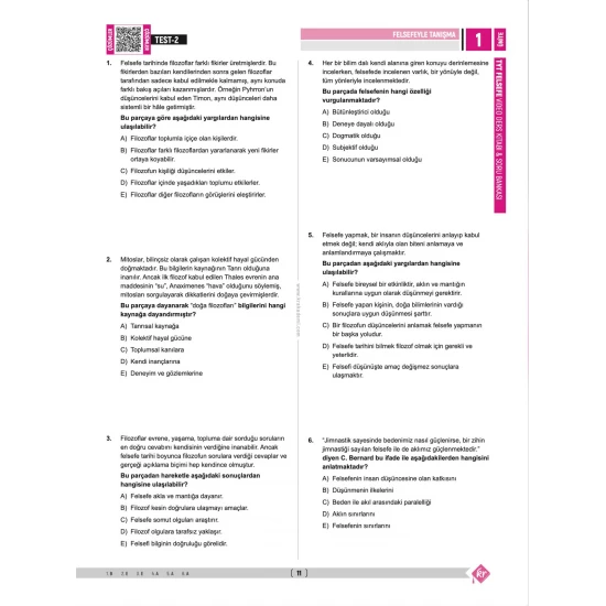 Can Köni-Bülent Tanık TYT Felsefe Video Ders Kitabı Soru Bankası KR Akademi Yayınları