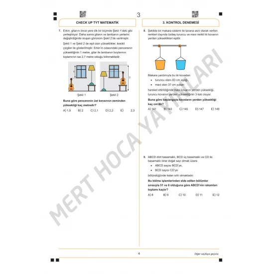 Mert Hoca Yayınları 2026 TYT Matematik Check-Up Denemeleri