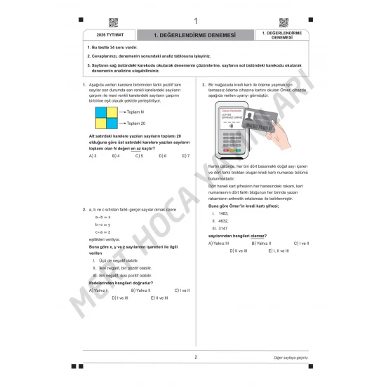 Mert Hoca Yayınları 2026 TYT Matematik Check-Up Denemeleri