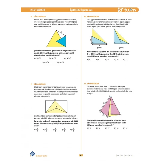 2026 TYT - AYT Twins Geometri Soru Bankası KR Akademi Yayınları