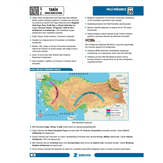 Zeduva Yayınları Soner Ardıç Tarih TYT-AYT Tarih 1 Kitap 3 Kamp Video Ders Kitabı