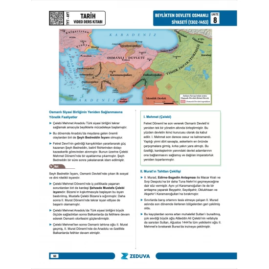 Zeduva Yayınları Soner Ardıç Tarih TYT-AYT Tarih 1 Kitap 3 Kamp Video Ders Kitabı
