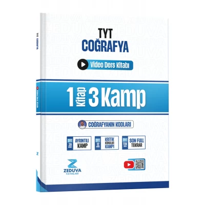 Zeduva Yayınları Coğrafyanın Kodları TYT Coğrafya 1 Kitap 3 Kamp Video Ders Kitabı