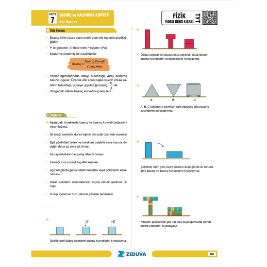Zeduva Yayınları Fizikfinito TYT Fizik 1 Kitap 3 Kamp Video Ders Kitabı