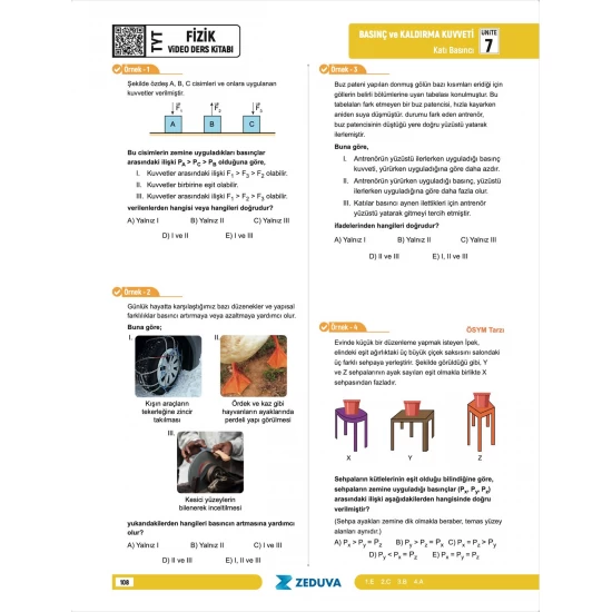 Zeduva Yayınları Fizikfinito TYT Fizik 1 Kitap 3 Kamp Video Ders Kitabı