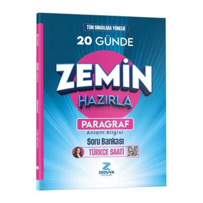 Zeduva Yayınları Türkçe Saati 20 Günde Zemin Hazırla Paragraf Anlam Bilgisi Soru Bankası