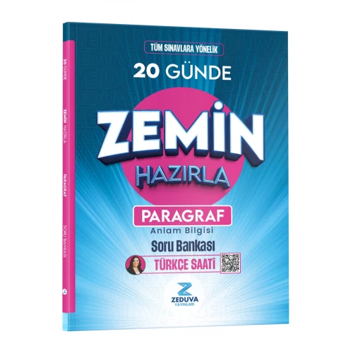 Zeduva Yayınları Türkçe Saati 20 Günde Zemin Hazırla Paragraf Anlam Bilgisi Soru Bankası