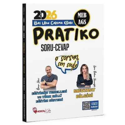 Hoca Kafası Yayınları 2026 MEB-AGS Eğitimin Temelleri ve Türk Millî Eğitim Sistemi, Mevzuat Bilgisi Pratiko Soru Cevap Çalışma Kitabı