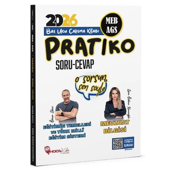 Hoca Kafası Yayınları 2026 MEB-AGS Eğitimin Temelleri ve Türk Millî Eğitim Sistemi, Mevzuat Bilgisi Pratiko Soru Cevap Çalışma Kitabı