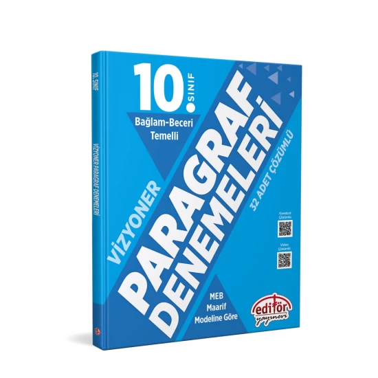10. Sınıf Bağlam Beceri Temelli Vizyoner Paragraf Denemeleri (32 Adet Çözümlü) Editör Yayınları 10. Sınıf Bağlam Beceri Temelli Vizyoner Paragraf Denemeleri (32 Adet Çözümlü) Editör Yayınları