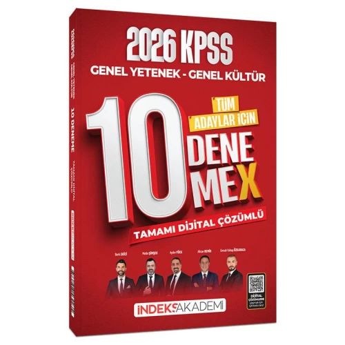 İndeks Akademi 2026 KPSS Genel Yetenek Genel Kültür Çözümlü 10 DenemeX