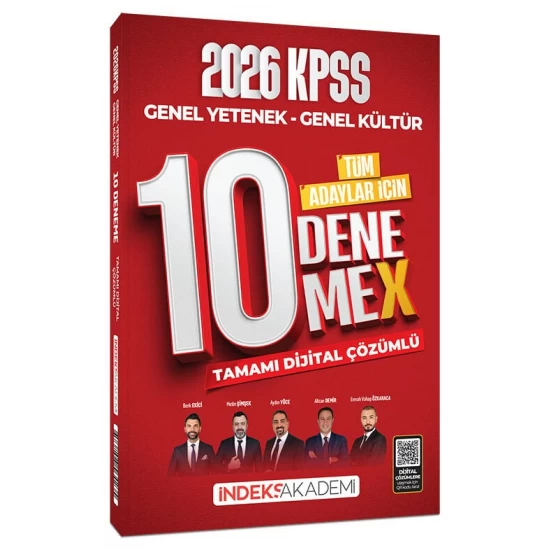 İndeks Akademi 2026 KPSS Genel Yetenek Genel Kültür Çözümlü 10 DenemeX