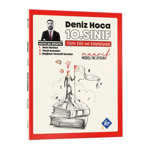 Deniz Hoca Maarif Modeli 10. Sınıf Türk Dili ve Edebiyatı Konu Anlatım ve Yazılı Soruları Kitabı KR Akademi Yayınları