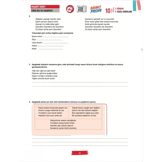 Deniz Hoca Maarif Modeli 10. Sınıf Türk Dili ve Edebiyatı Konu Anlatım ve Yazılı Soruları Kitabı KR Akademi Yayınları Deniz Hoca Maarif Modeli 10. Sınıf Türk Dili ve Edebiyatı Konu Anlatım ve Yazılı Soruları Kitabı KR Akademi Yayınları