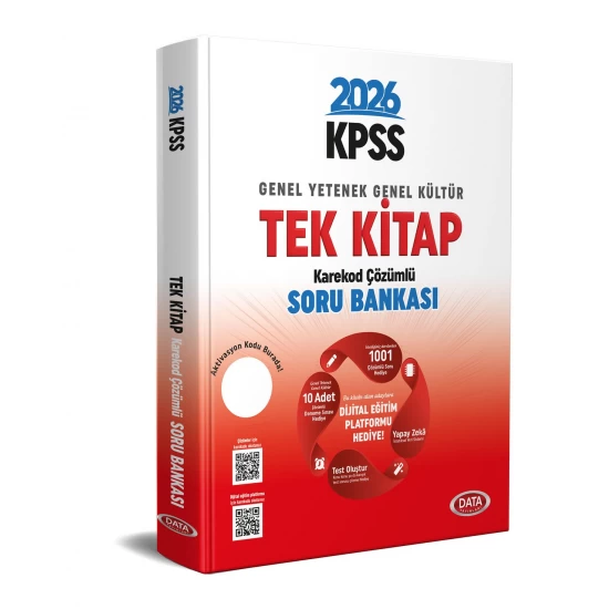 2026 KPSS Genel Yetenek - Genel Kültür Tek Kitap Karekod Çözümlü Soru Bankası Data Yayınları