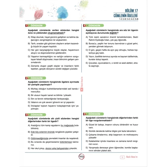 Nazlı Hocam TYT Türkçe Video Ders Kitabı