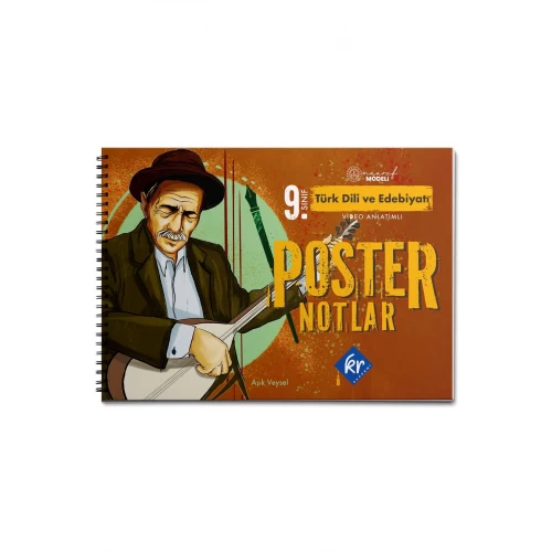 9. Sınıf Maarif Modeli Türk Dili ve Edebiyatı Poster Notlar KR Akademi Yayınları