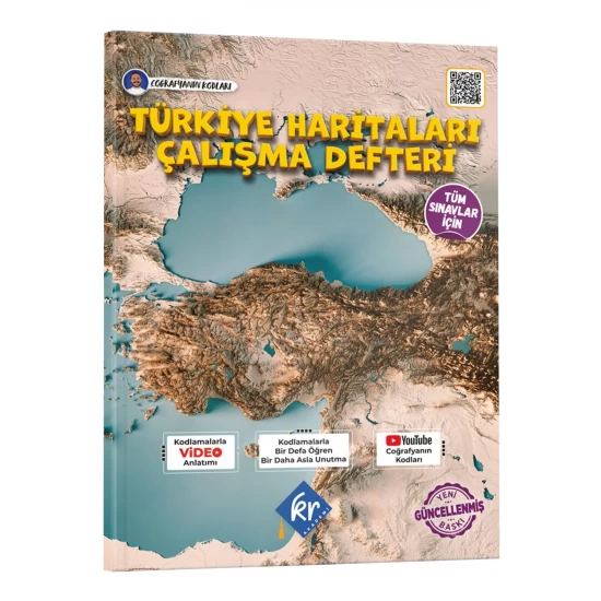 Coğrafyanın Kodları Türkiye Haritaları Çalışma Defteri (Tüm Sınavlar İçin) KR Akademi Yayınları
