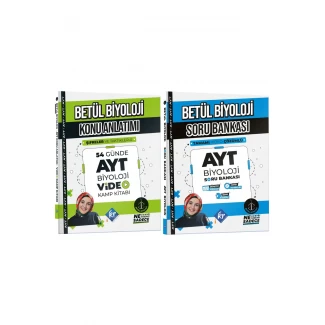 Betül Biyoloji 54 Günde AYT Biyoloji Video Kamp Kitabı & Soru Bankası Seti