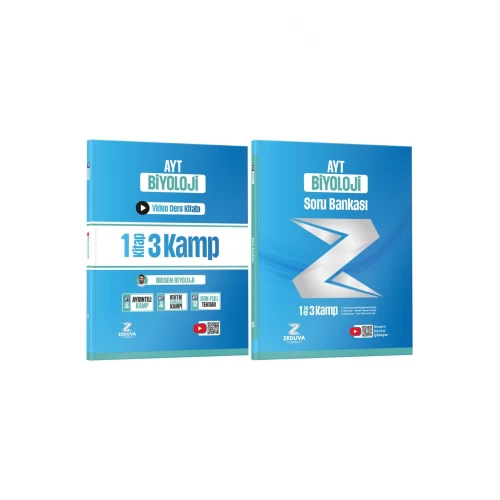 Zeduva Yayınları Biosem AYT Biyoloji 1 Kitap 3 Kamp Video Ders Kitabı ve Soru Bankası Seti