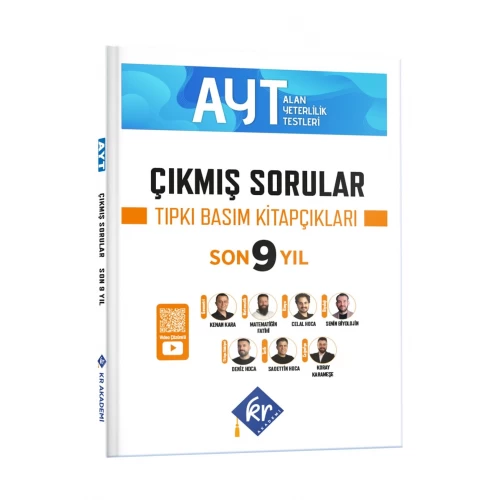 AYT Çıkmış Sorular Son 9 Yıl Tıpkı Basım Kitapçıkları KR Akademi Yayınları