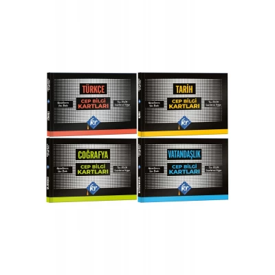 KPSS Tüm Sınavlar İçin Türkçe Tarih Coğrafya Vatandaşlık Cep Bilgi Kartları Seti KR Akademi Yayınları