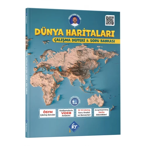  Coğrafyanın Kodları Dünya Haritaları Çalışma Defteri ve Soru Bankası (Tüm Sınavlar İçin)