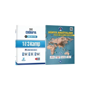 Coğrafyanın Kodları TYT Coğrafya 1 Kitap 3 Kamp Video Ders Kitabı ve Dünya Haritaları Çalışma Defteri Soru Bankası Seti