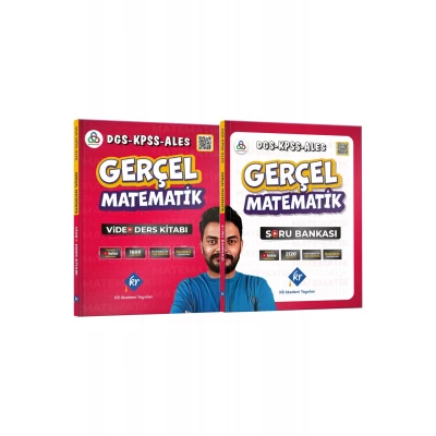 Gerçel Matematik DGS KPSS ALES Video Ders Kitabı ve Soru Bankası Seti