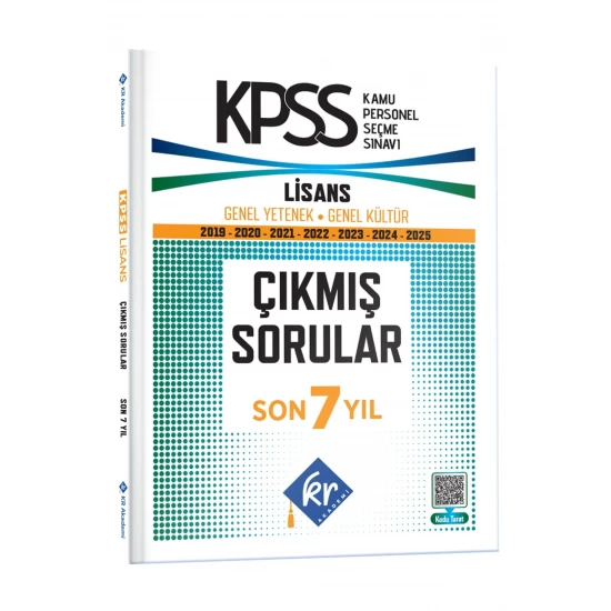 KPSS Genel Yetenek Genel Kültür Çıkmış Sorular Son 7 Yıl Kitapçıkları KR Akademi Yayınları