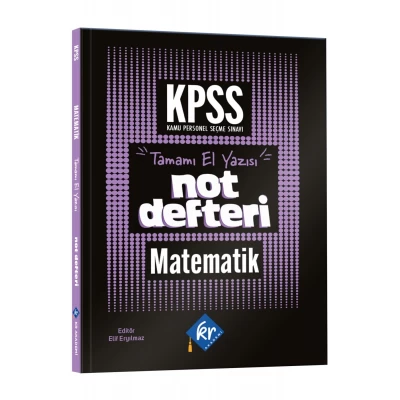 2026 Önlisans - Lise KPSS Matematik Konu Anlatımı Not Defteri KR Akademi Yayınları