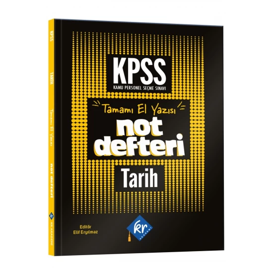 KPSS Tarih Konu Anlatımlı Not Defteri KR Akademi Yayınları